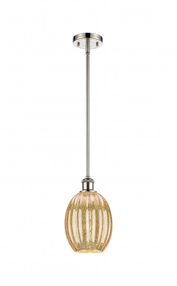 Preston Bulb - 1 Light - 6 inch - Polished Nickel - Stem hung - Mini Pendant