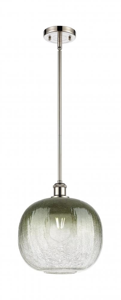 Brookhaven Sphere - 1 Light - 11 inch - Polished Nickel - Stem hung - Mini Pendant
