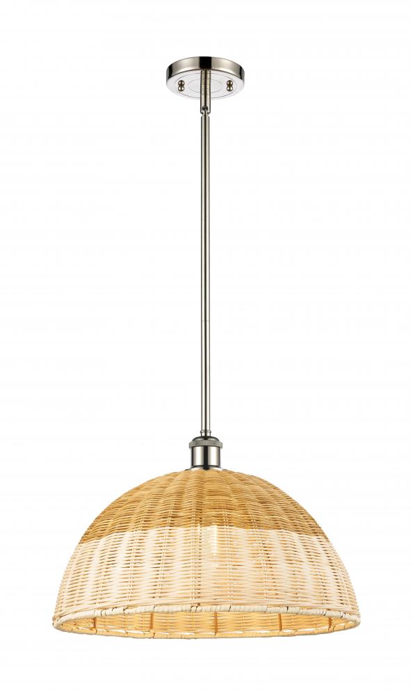 Bristol Natural II - 1 Light - 16 inch - Polished Nickel - Stem hung - Mini Pendant