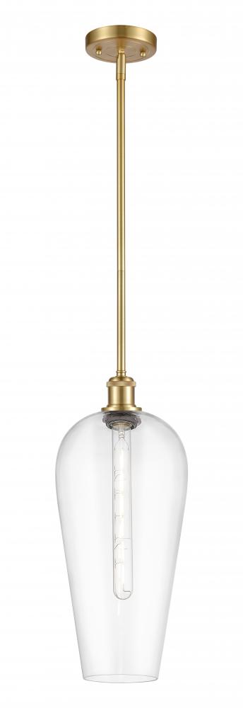Chelsea - 1 Light - 8 inch - Satin Gold - Stem hung - Mini Pendant
