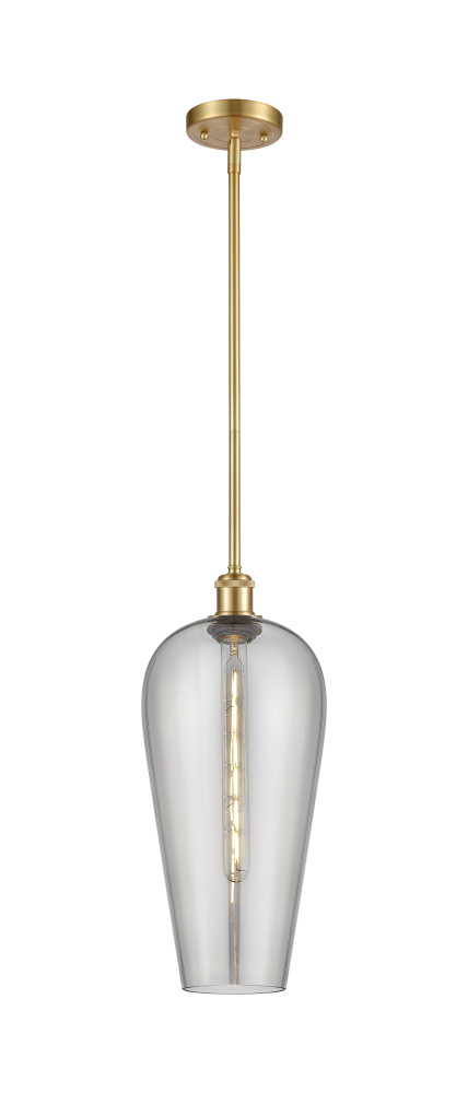 Chelsea - 1 Light - 8 inch - Satin Gold - Stem hung - Mini Pendant