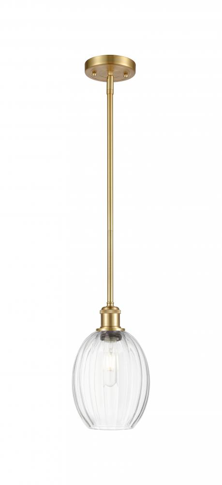 Preston Bulb - 1 Light - 6 inch - Satin Gold - Stem hung - Mini Pendant