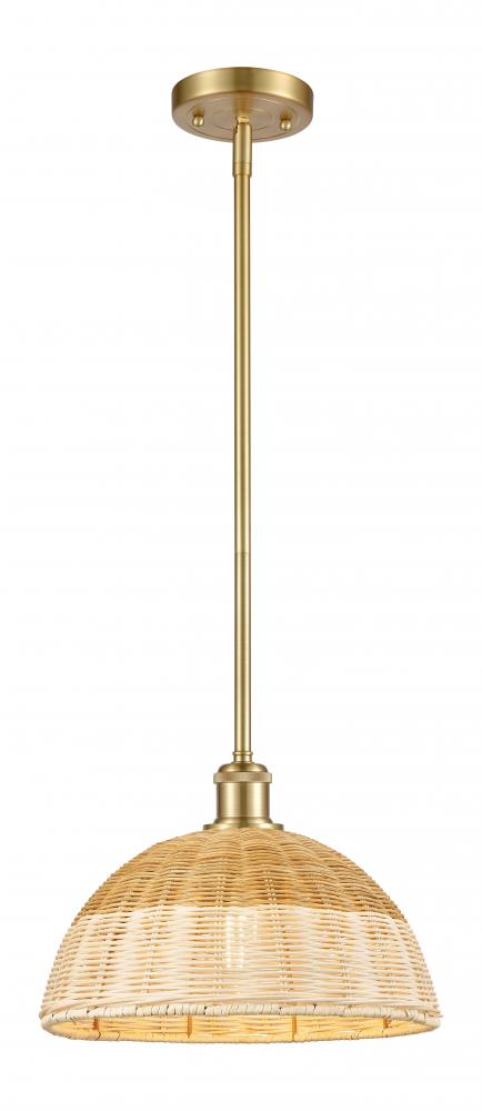 Bristol Natural II - 1 Light - 12 inch - Satin Gold - Stem hung - Mini Pendant