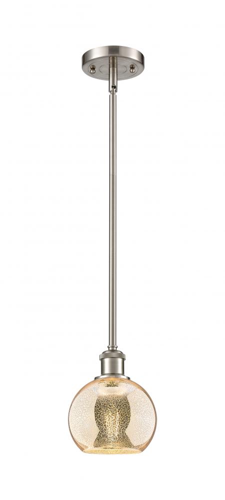 Athens - 1 Light - 6 inch - Brushed Satin Nickel - Mini Pendant