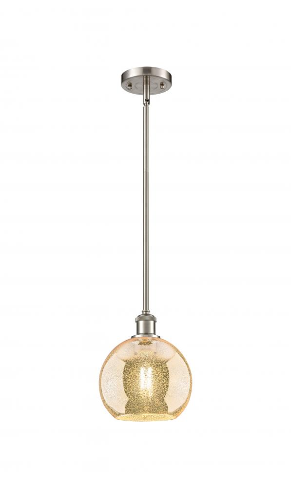 Athens - 1 Light - 8 inch - Brushed Satin Nickel - Mini Pendant