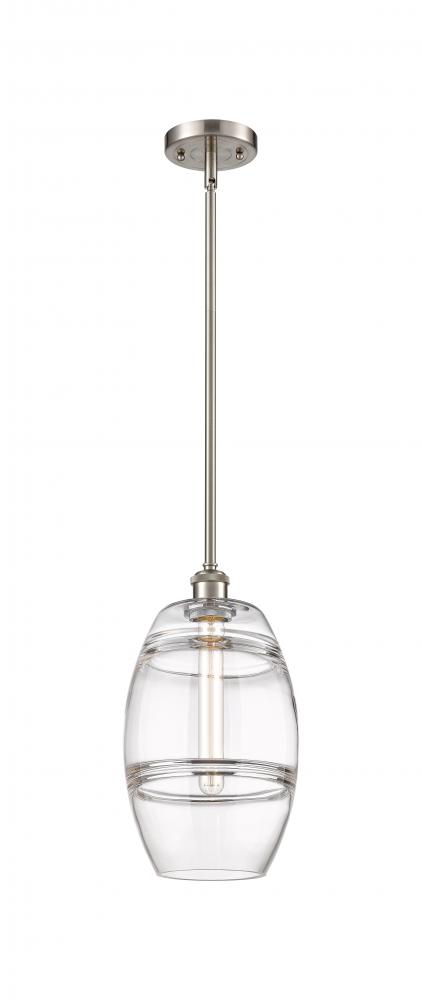 Vaz - 1 Light - 8 inch - Brushed Satin Nickel - Mini Pendant