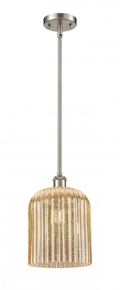 Bridal Veil - 1 Light - 5 inch - Brushed Satin Nickel - Mini Pendant