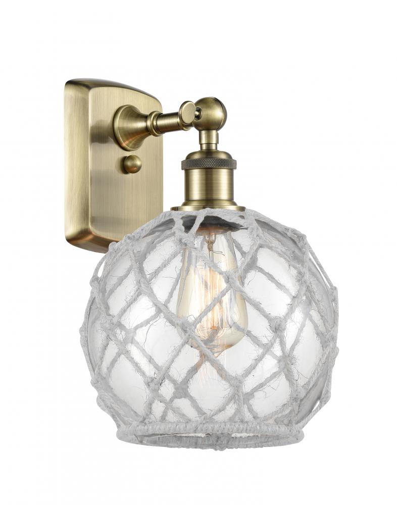 Farmhouse Rope - 1 Light - 8 inch - Antique Brass - Sconce