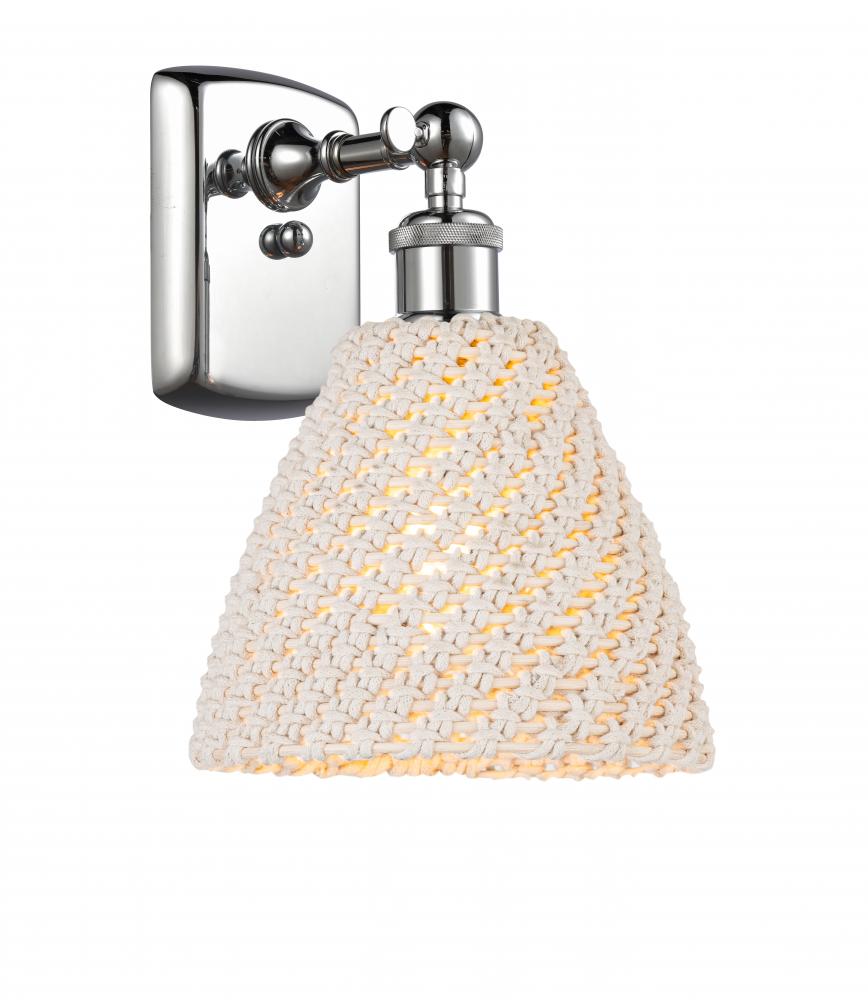 Bristol Natural - 1 Light - 8 inch - Polished Chrome - Sconce