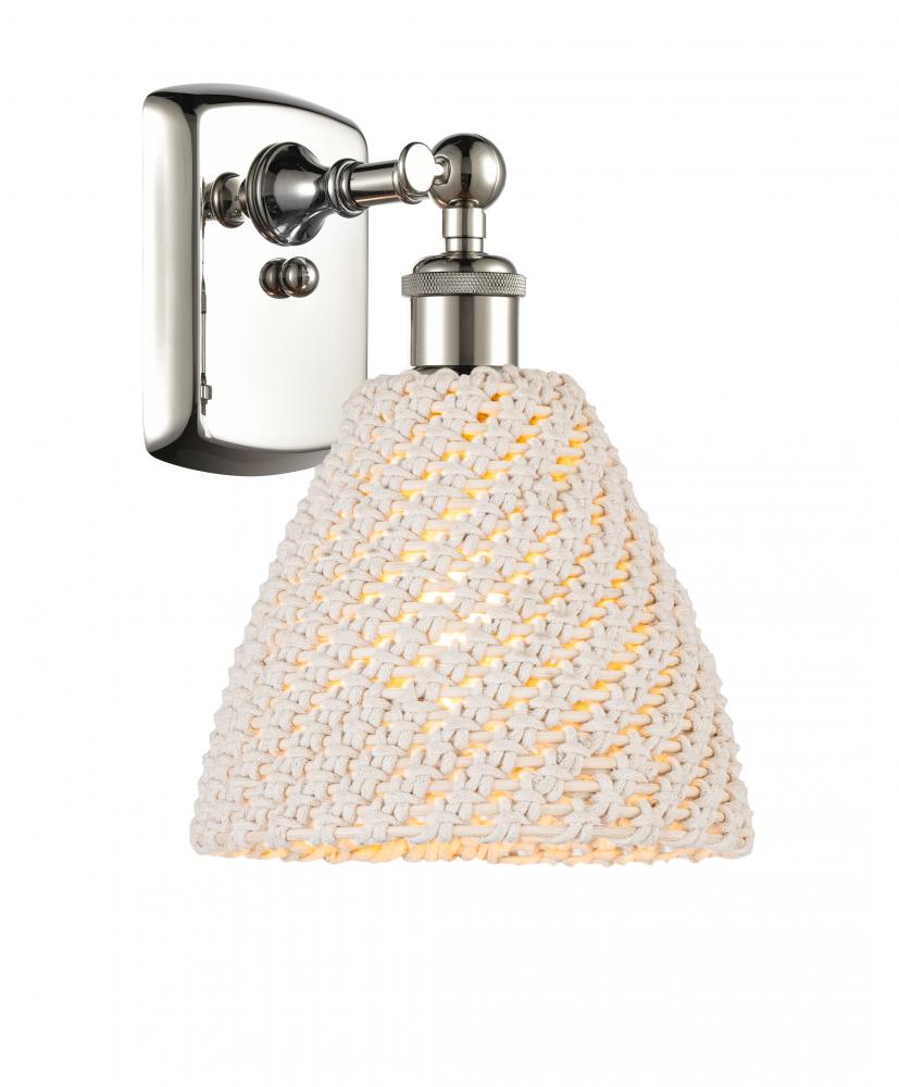 Bristol Natural - 1 Light - 8 inch - Polished Nickel - Sconce