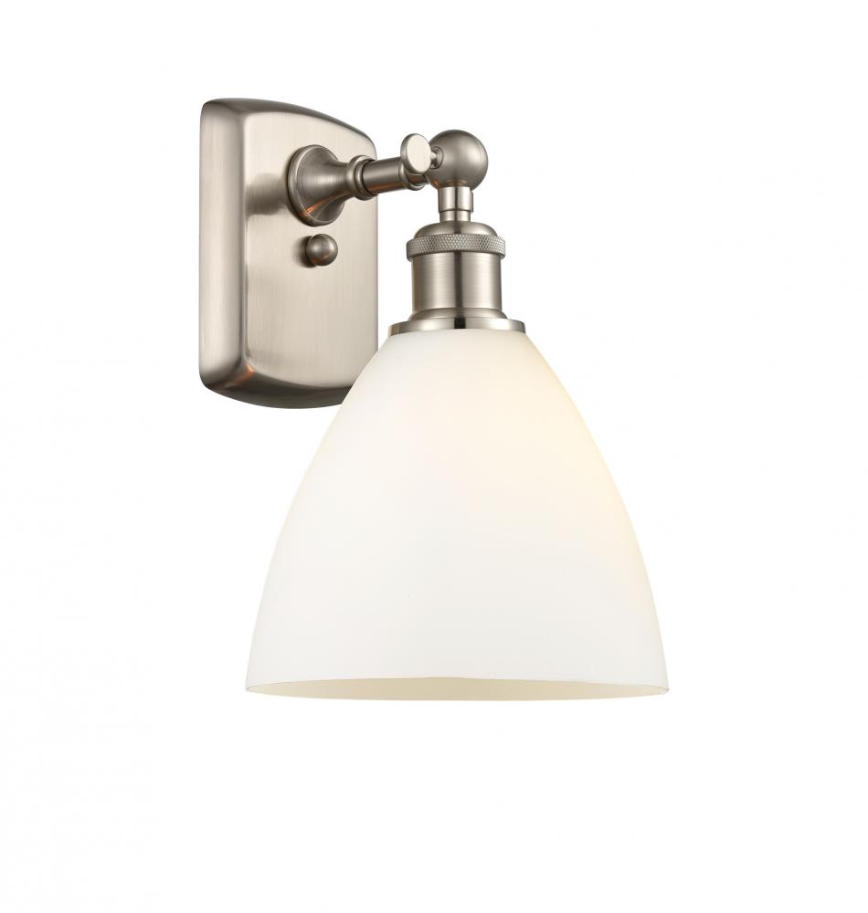 Bristol - 1 Light - 8 inch - Brushed Satin Nickel - Sconce