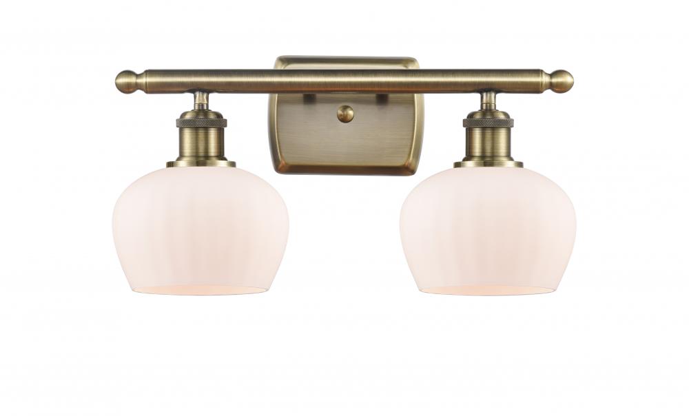 Fenton - 2 Light - 17 inch - Antique Brass - Bath Vanity Light