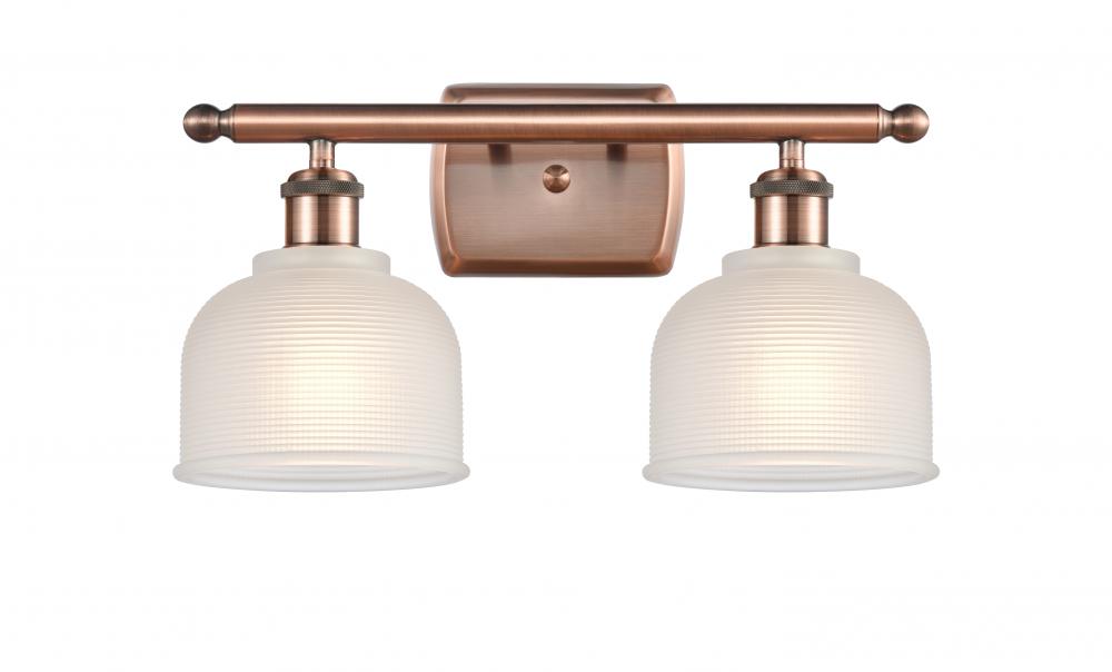 Dayton - 2 Light - 16 inch - Antique Copper - Bath Vanity Light
