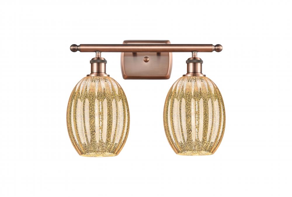 Preston Bulb - 2 Light - 16 inch - Antique Copper - Bath Vanity Light