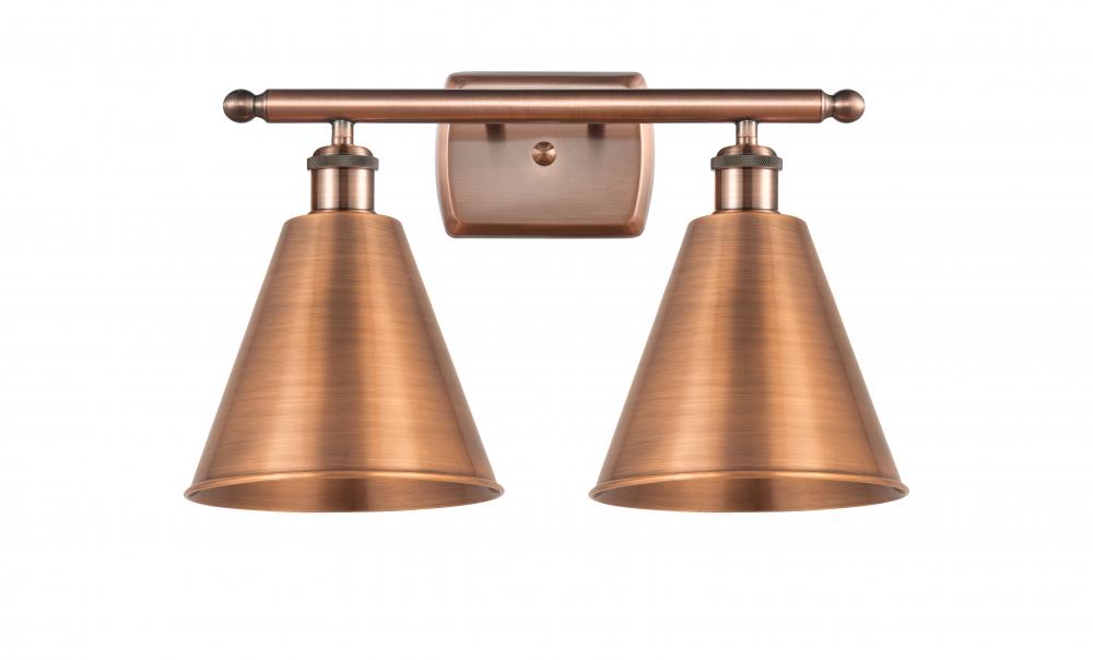 Berkshire - 2 Light - 18 inch - Antique Copper - Bath Vanity Light