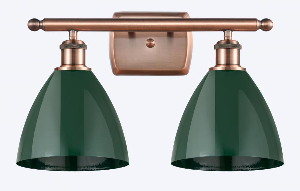 Plymouth - 2 Light - 18 inch - Antique Copper - Bath Vanity Light