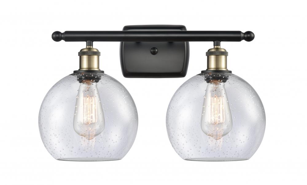 Athens - 2 Light - 18 inch - Black Antique Brass - Bath Vanity Light