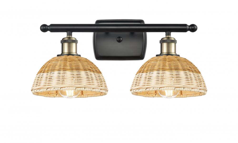 Bristol Natural II - 2 Light - 18 inch - Black Antique Brass - Bath Vanity Light