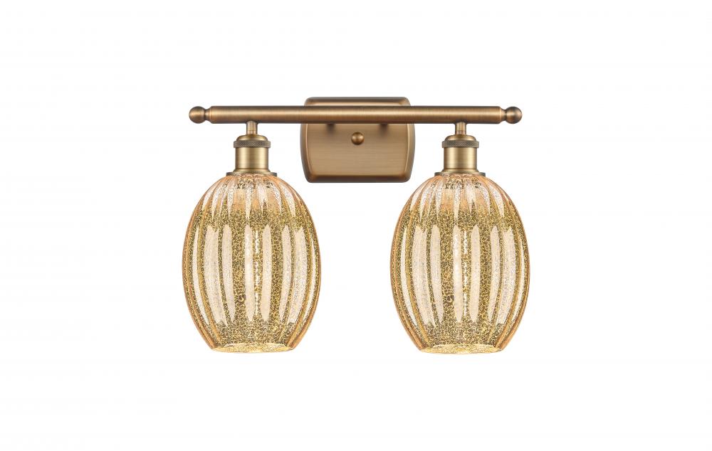 Preston Bulb - 2 Light - 16 inch - Brushed Brass - Bath Vanity Light