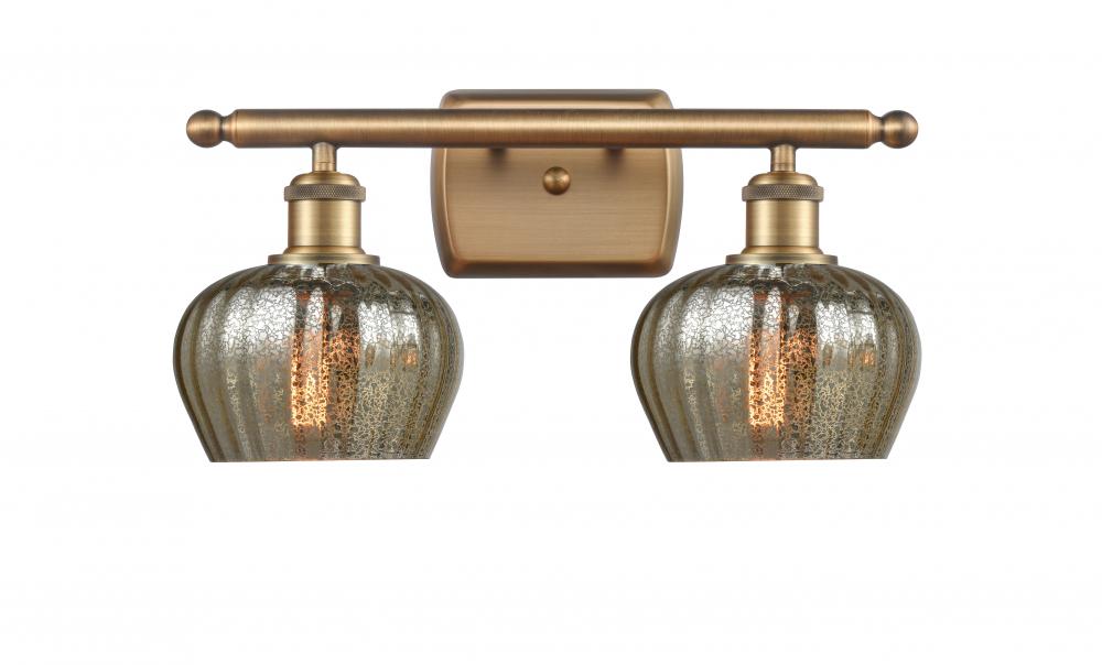 Fenton - 2 Light - 17 inch - Brushed Brass - Bath Vanity Light