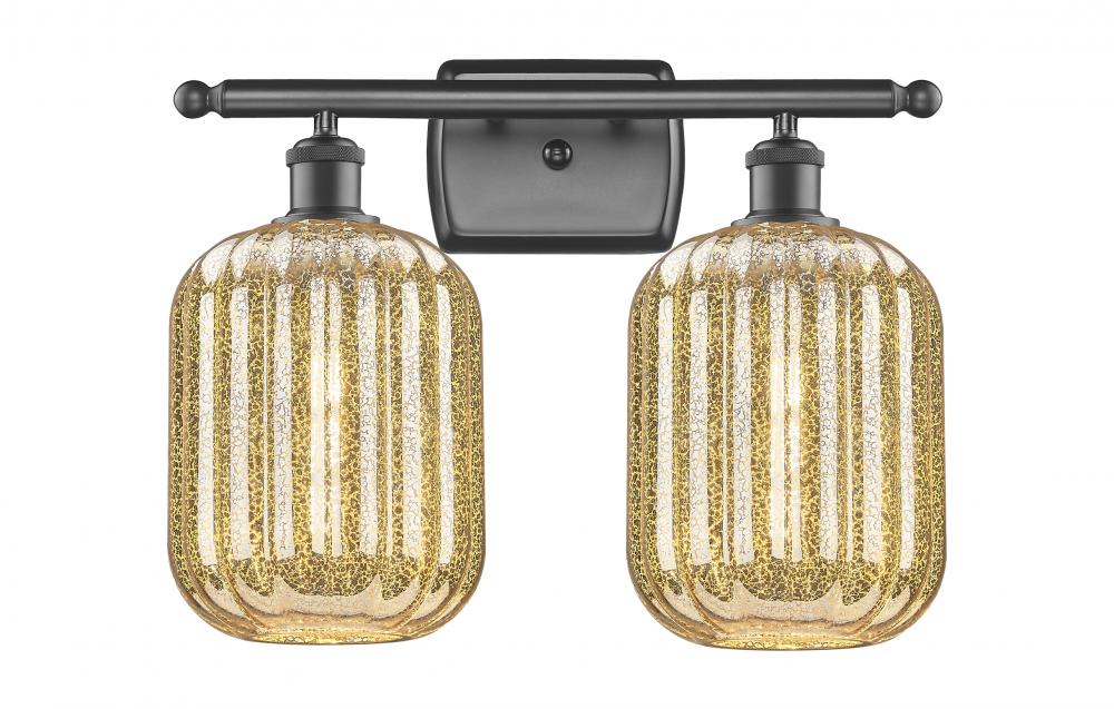 Preston Cylinder - 2 Light - 17 inch - Oil Rubbed Bronze - Bath Vanity Light