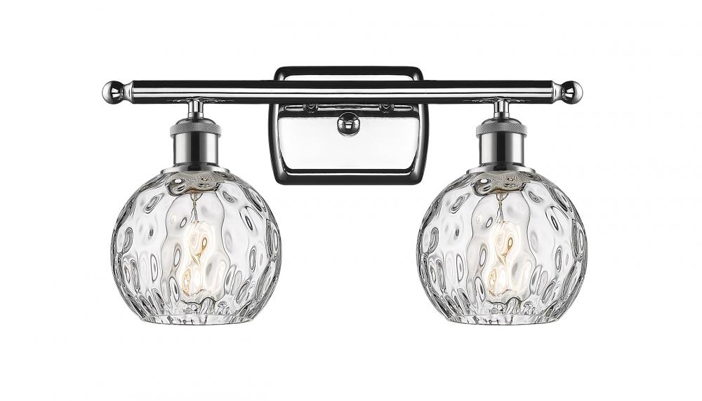 Athens Water Glass - 2 Light - 16 inch - Polished Chrome - Bath Vanity Light