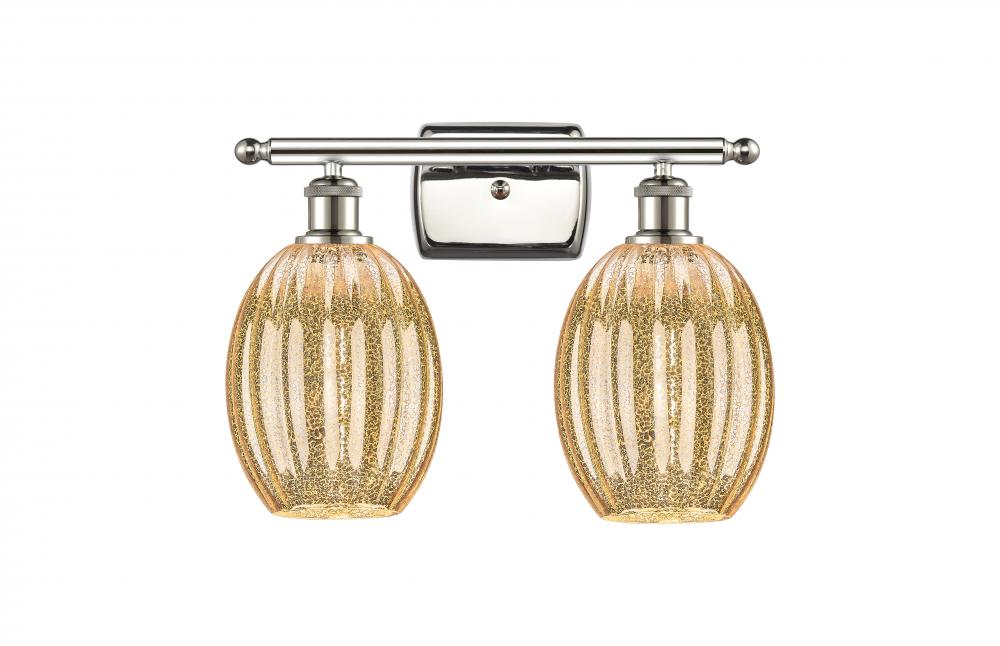 Preston Bulb - 2 Light - 16 inch - Polished Nickel - Bath Vanity Light