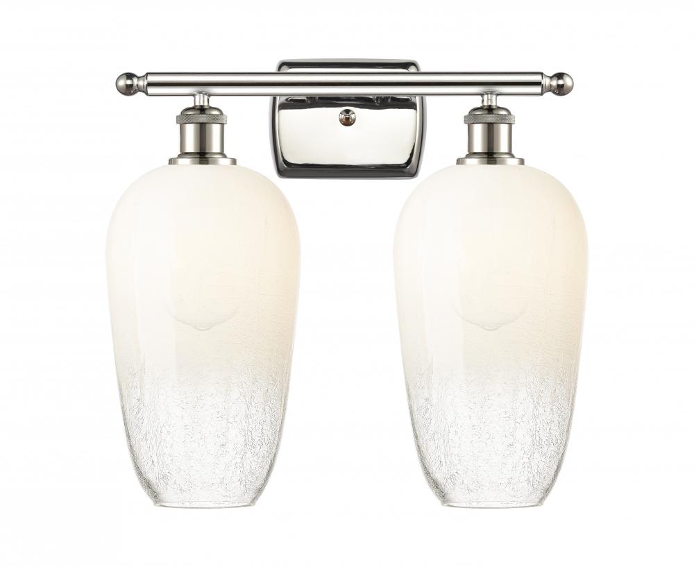 Brookhaven Flute - 2 Light - 17 inch - Polished Nickel - Bath Vanity Light