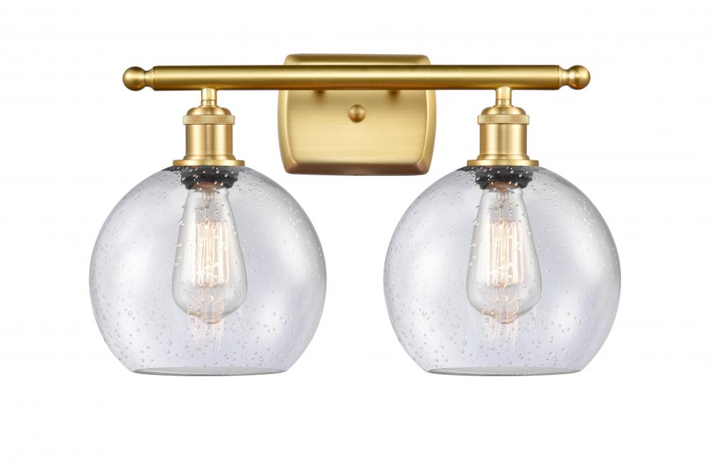 Athens - 2 Light - 18 inch - Satin Gold - Bath Vanity Light