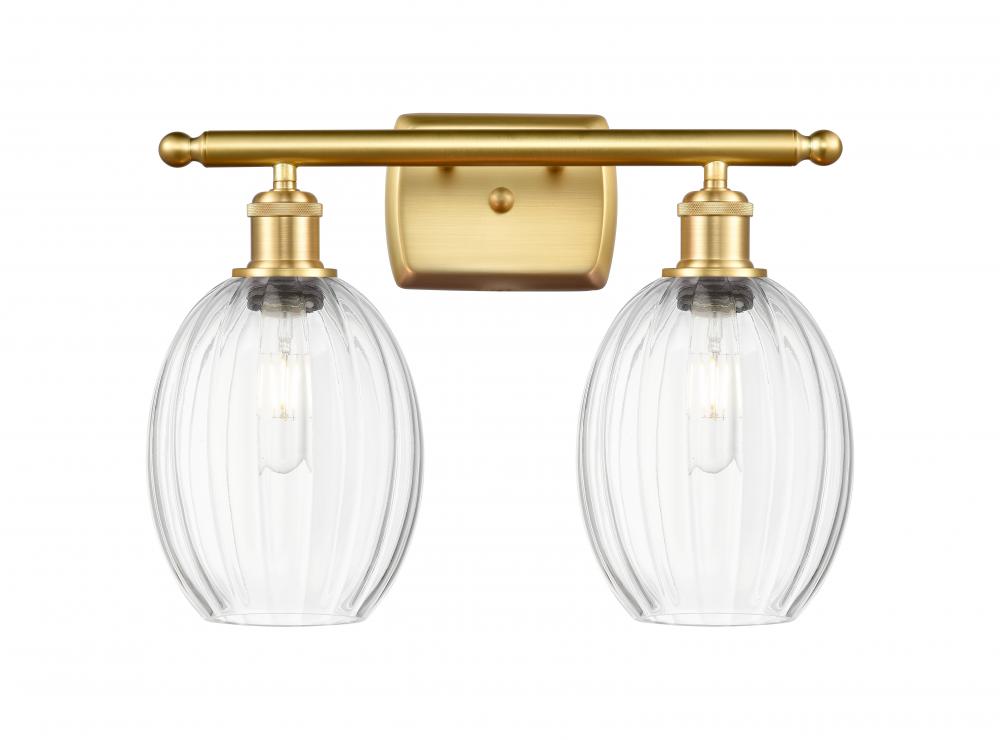 Preston Bulb - 2 Light - 16 inch - Satin Gold - Bath Vanity Light