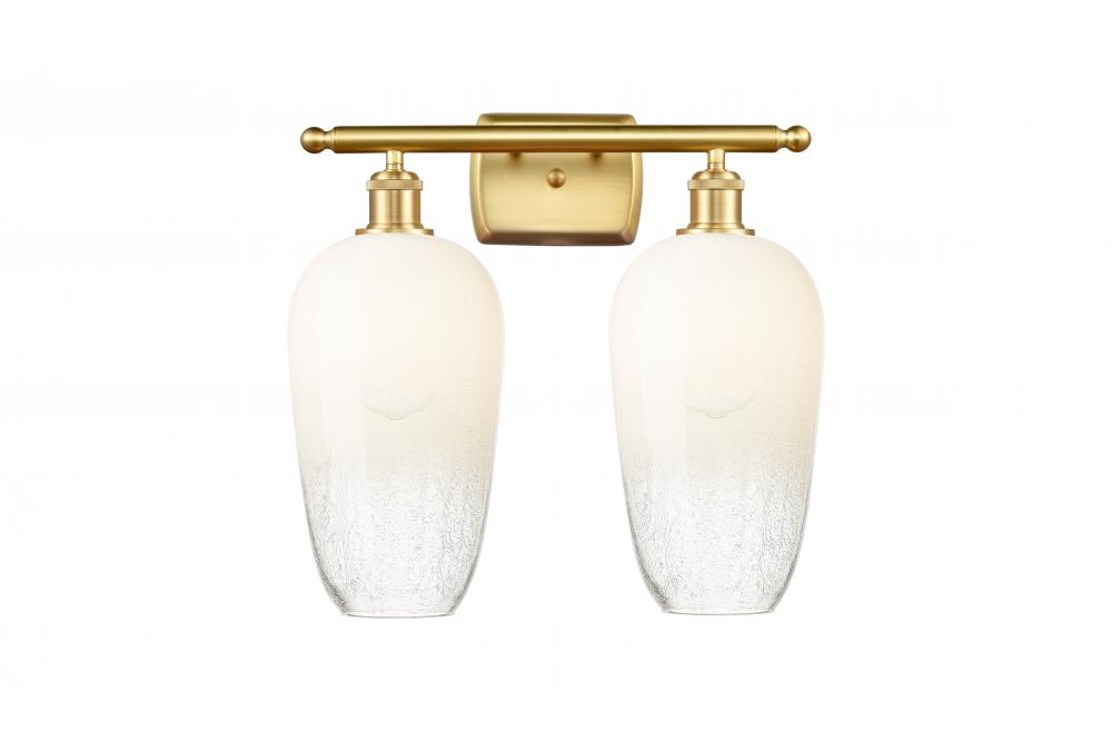 Brookhaven Flute - 2 Light - 17 inch - Satin Gold - Bath Vanity Light