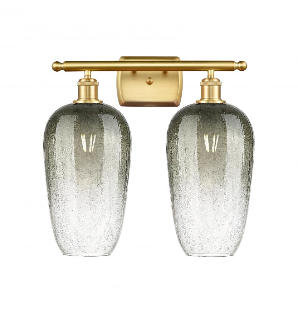 Brookhaven Flute - 2 Light - 17 inch - Satin Gold - Bath Vanity Light