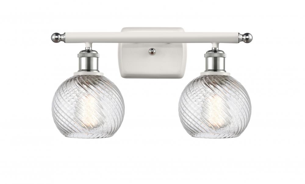 Small Twisted Swirl 2 Light Bath Vanity Light part of the Ballston Collection