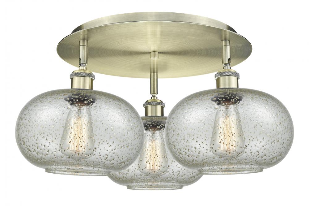 Gorham - 3 Light - 21 inch - Antique Brass - Semi-Flush Mount