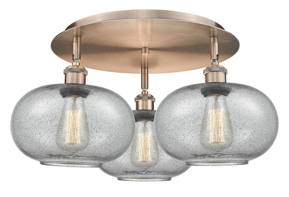 Gorham - 3 Light - 21 inch - Antique Copper - Semi-Flush Mount
