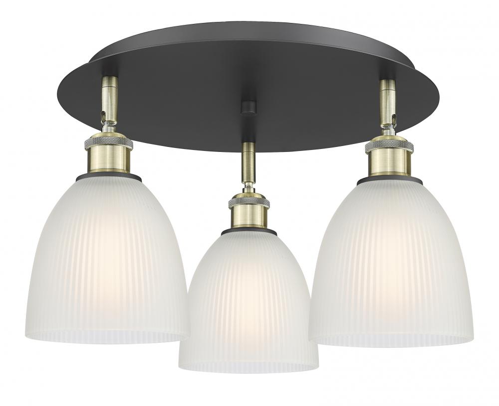 Castile - 3 Light - 18 inch - Black Antique Brass - Semi-Flush Mount