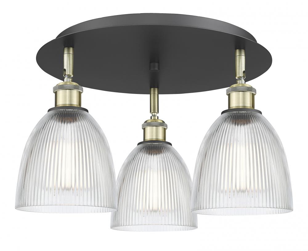 Castile - 3 Light - 18 inch - Black Antique Brass - Semi-Flush Mount