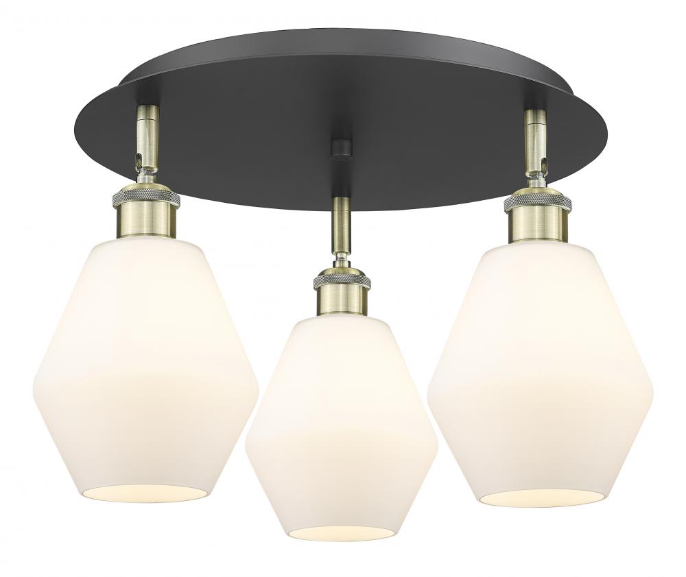 Cindyrella - 3 Light - 18 inch - Black Antique Brass - Semi-Flush Mount