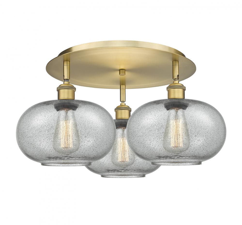 Gorham - 3 Light - 21 inch - Brushed Brass - Semi-Flush Mount