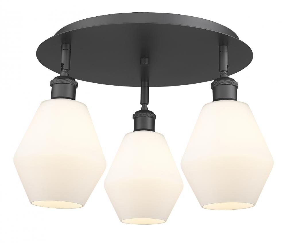 Cindyrella - 3 Light - 18 inch - Matte Black - Semi-Flush Mount