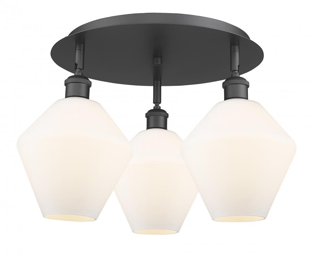 Cindyrella - 3 Light - 20 inch - Matte Black - Semi-Flush Mount