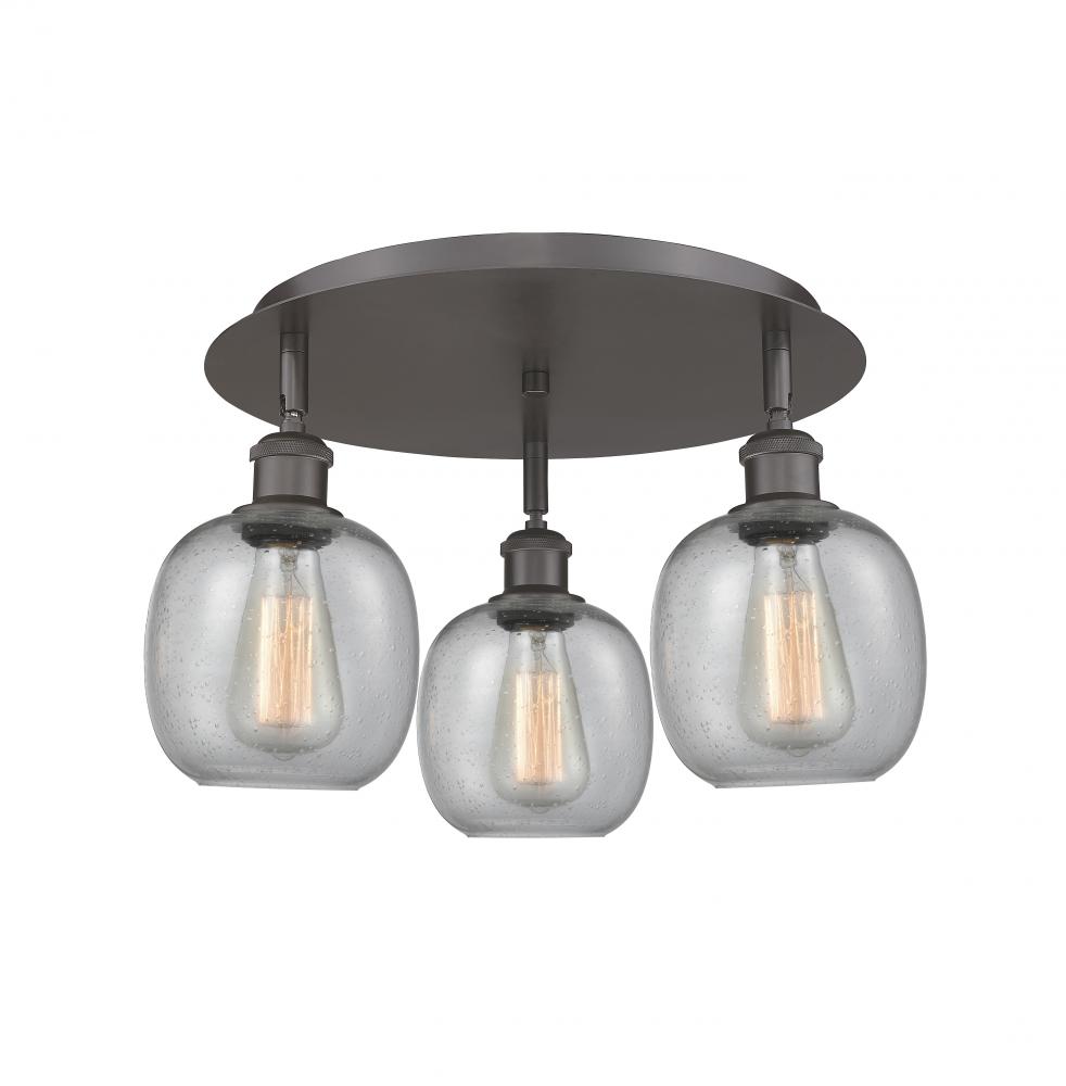 Belfast - 3 Light - 18 inch - Oil Rubbed Bronze - Semi-Flush Mount