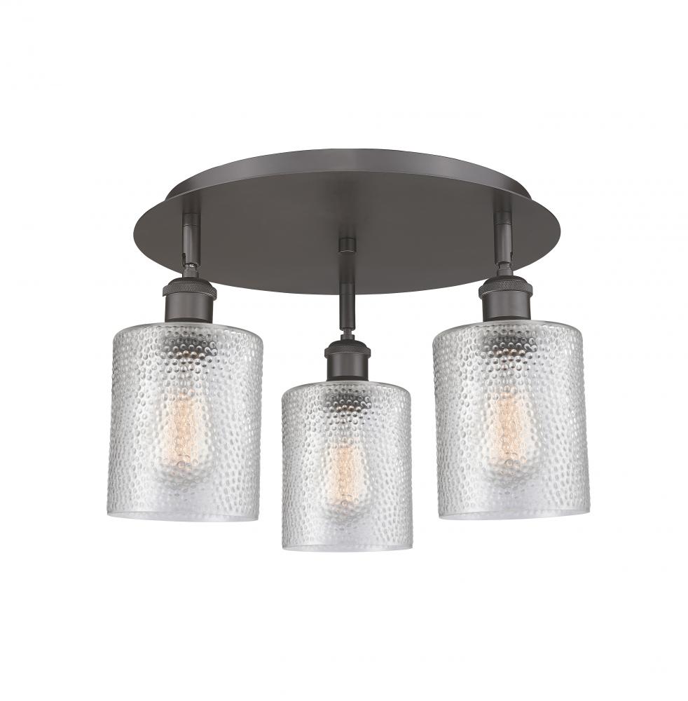 Cobbleskill - 3 Light - 17 inch - Oil Rubbed Bronze - Semi-Flush Mount