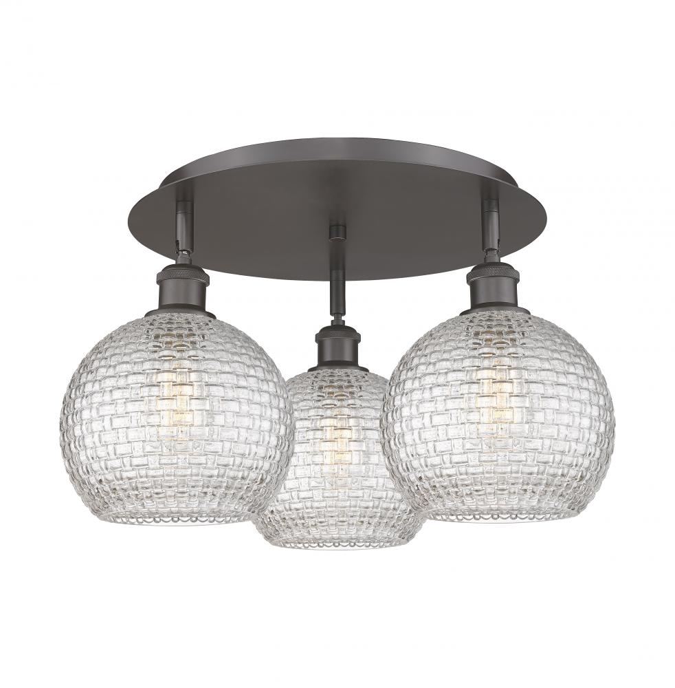 Athens - 3 Light - 20 inch - Oil Rubbed Bronze - Semi-Flush Mount