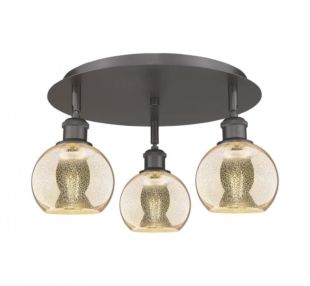 Athens - 3 Light - 18 inch - Oil Rubbed Bronze - Semi-Flush Mount