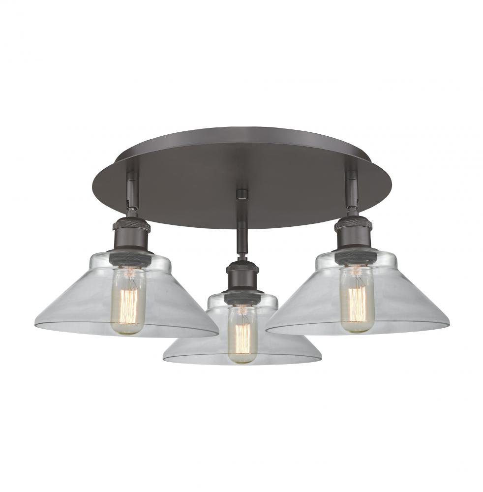 Orwell - 3 Light - 20 inch - Oil Rubbed Bronze - Semi-Flush Mount