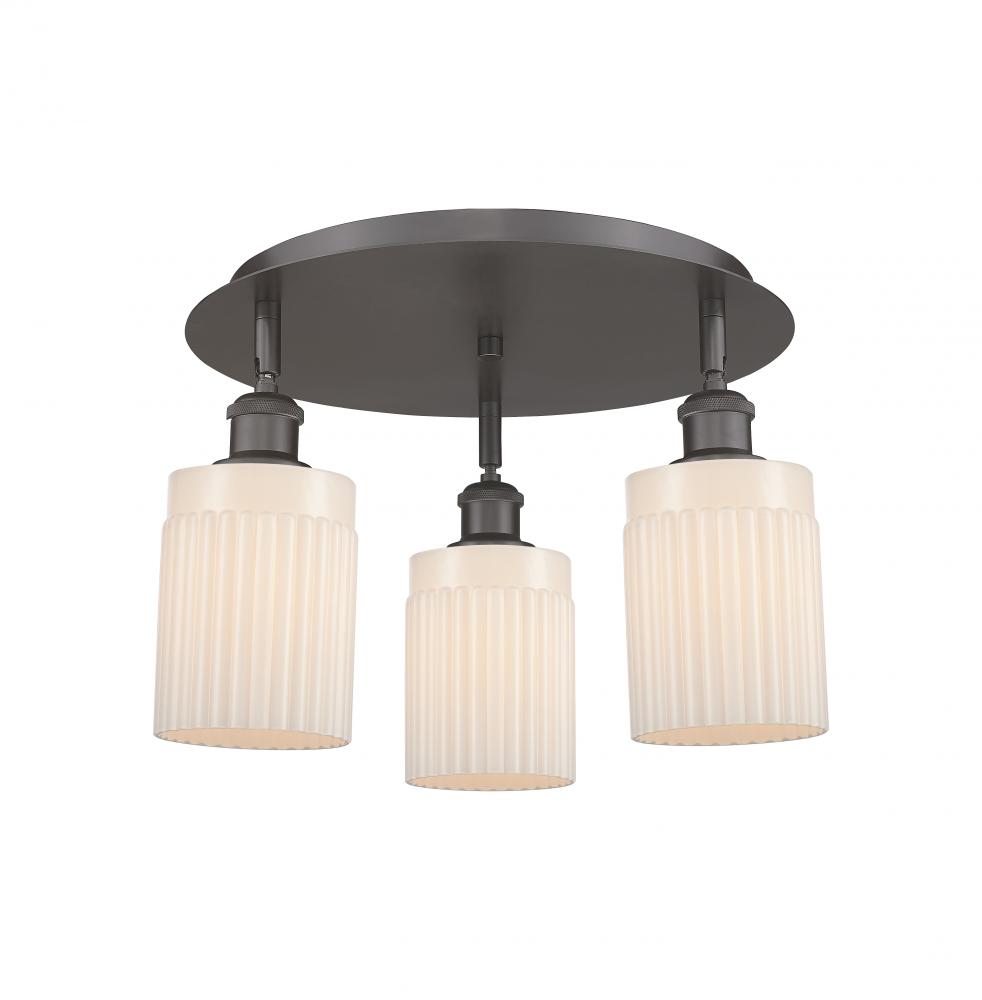 Hadley - 3 Light - 16 inch - Oil Rubbed Bronze - Semi-Flush Mount