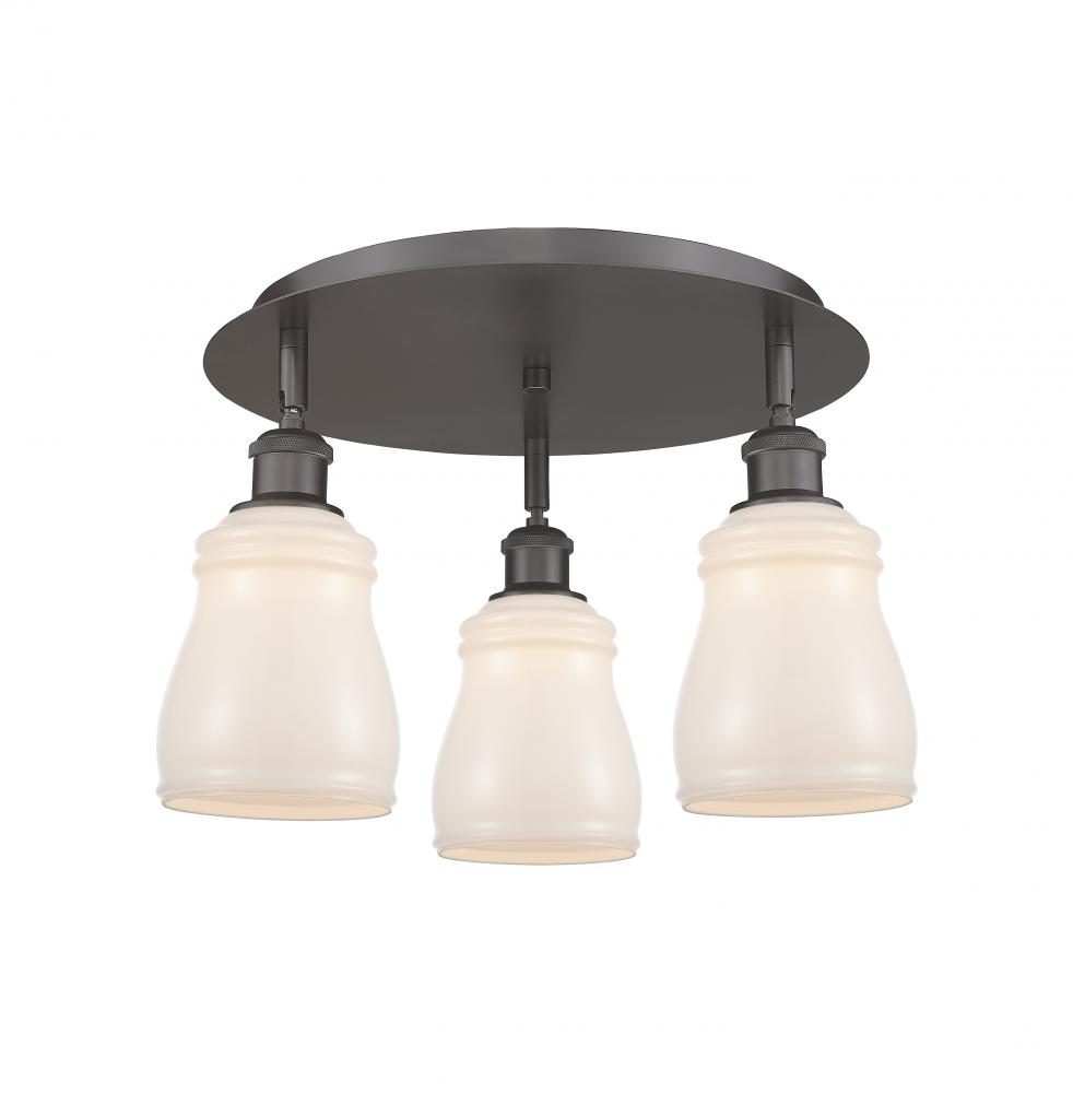 Ellery - 3 Light - 17 inch - Oil Rubbed Bronze - Semi-Flush Mount