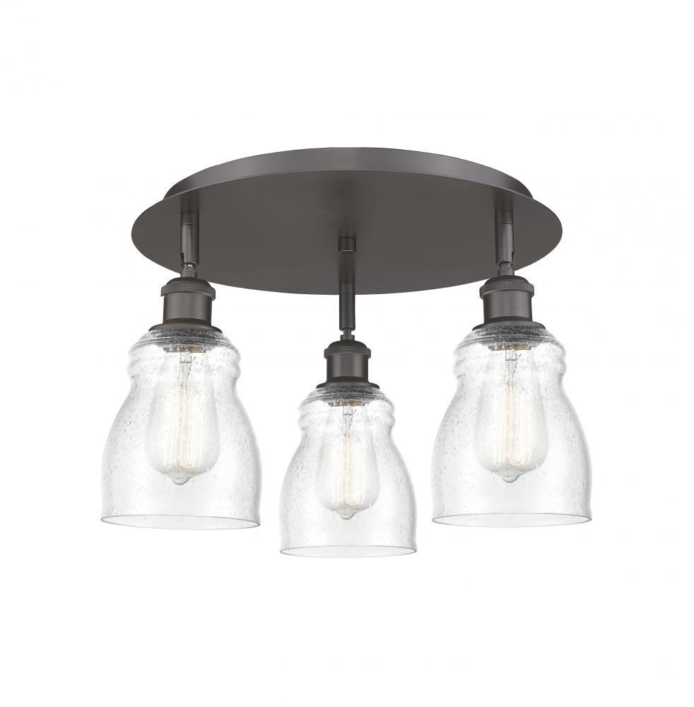 Ellery - 3 Light - 17 inch - Oil Rubbed Bronze - Semi-Flush Mount