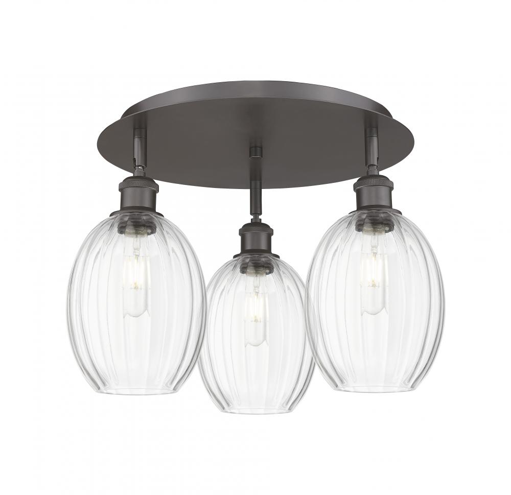 Preston Bulb - 3 Light - 18 inch - Oil Rubbed Bronze - Semi-Flush Mount